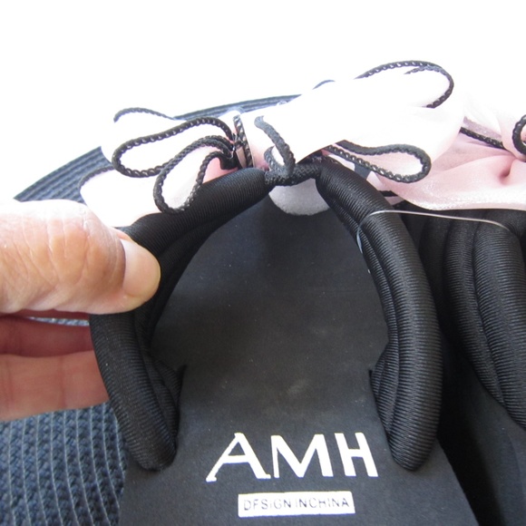 AMH Pink Bow Wedge Flip Flops NWT 7 - Picture 8 of 10